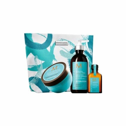 Set Îngrijire Păr Moroccanoil, Cremă, Mască, Ulei, Albastru