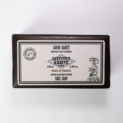 Sapun Institut Karité, 150g, ambalaj maro, parfum floare de portocal