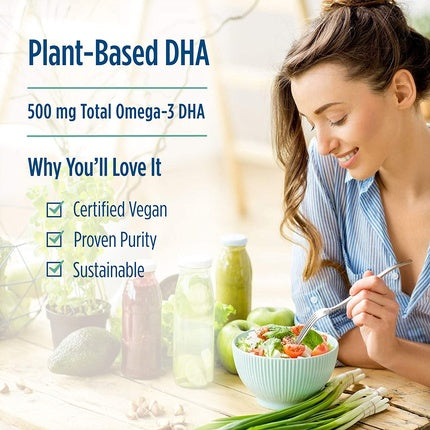 Supliment alimentar, Nordic Naturals, Algae DHA Omega-3 din plante, 500 mg, 60 capsule