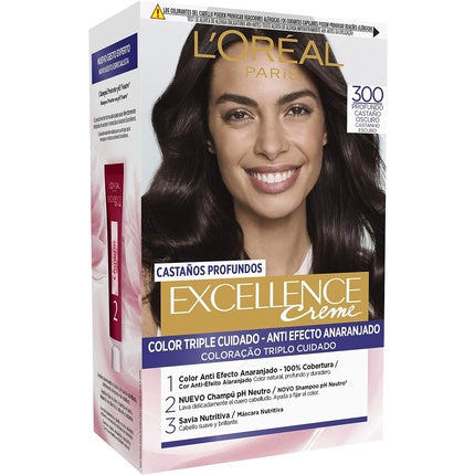 Vopsea de păr, L'Oréal Paris, Excellence Brunette, castaniu închis