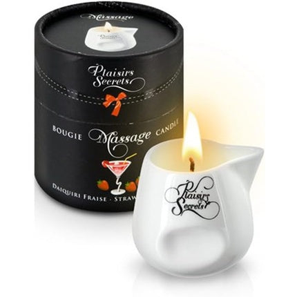 Lumânare de masaj, Loverspack, 80g, căpșuni