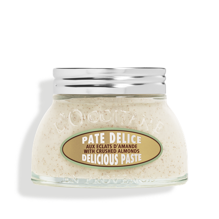 Pasta exfoliantă de corp, L'Occitane, Pâte Délice, cu particule de migdale