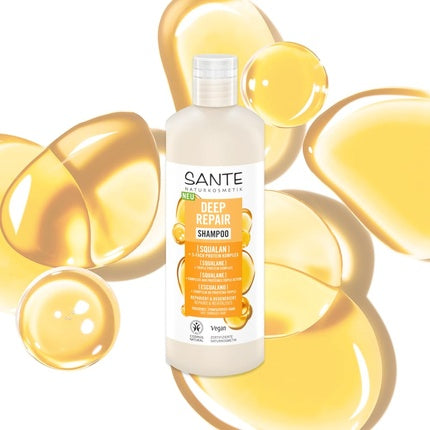Șampon Reparare Profundă Sante Naturkosmetik cu Squalan și Complex de Proteine, 371 g