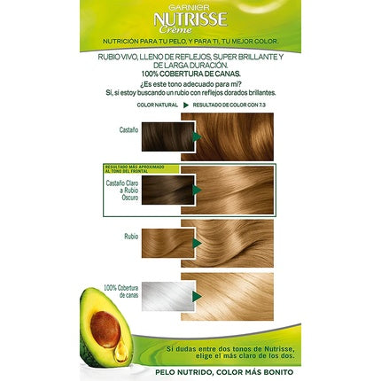 Vopsea de păr Garnier Nutrisse Crème 73, Blond Auriu Mediu