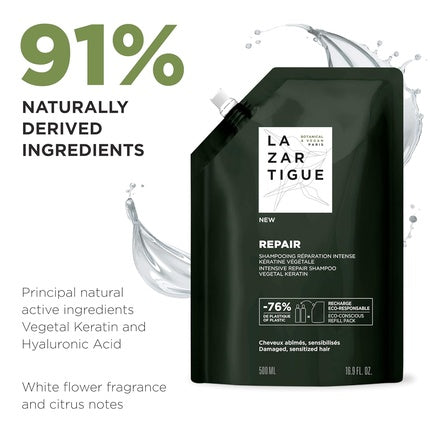 Șampon Lazartigue Repair, Keratină vegetală, 500ml