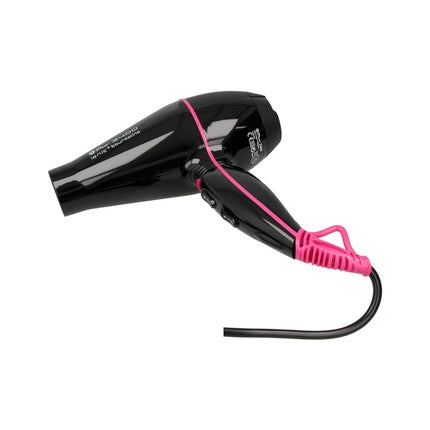 Aspirator de păr Albi Ionic Tourmaline Pink, negru cu detalii roz