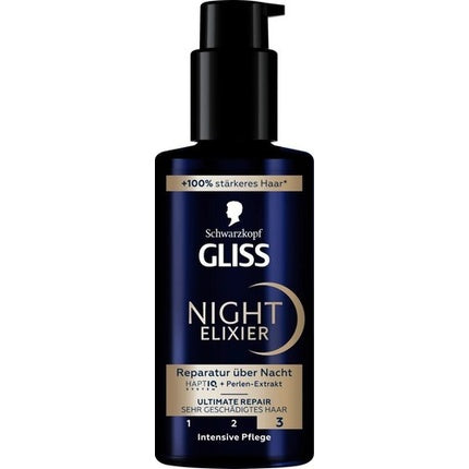 Ser pentru păr, Schwarzkopf Gliss Night Elixir Ultimate Repair, 100ml