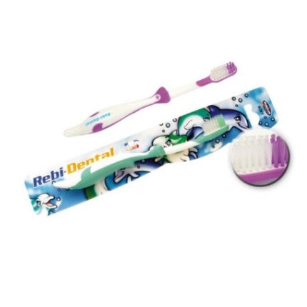 Set 2 periuțe de dinți pentru copii, Mattes Dentaljunior, design delfini (roz/verde)
