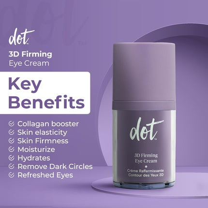 Crema de ochi 3D Firming Eye Cream cu Acid Hialuronic și Antioxidanți