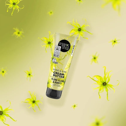 Cremă de mâini Organic Shop, Ylang-ylang și Burity, 75ml