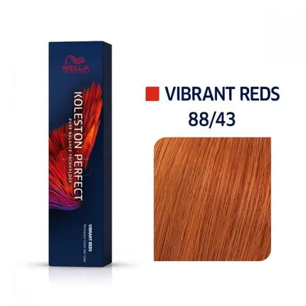 Vopsea de păr Wella Koleston Perfect Me 88/43 Light Blonde Intensive Red Gold, 60ml