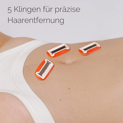 Fler Women's Razor Blades - Lame de schimb pentru depilare cu aloe vera, vitamina E și ulei de jojoba, 4 bucăți