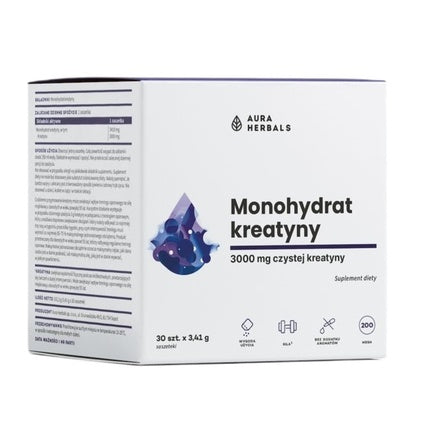 Supliment dietetic Aura Herbals Monohidrat de Creatină 30 x 3.41g