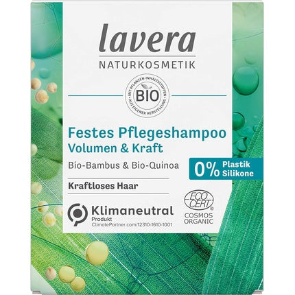 Șampon Solid Lavera, Volume Strength, fără siliconi, cosmetice naturale, 50g