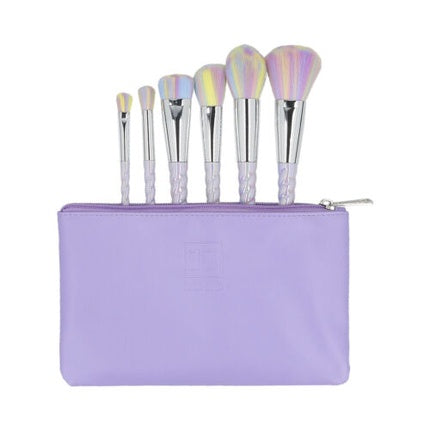 Set pensule machiaj, Ilu, 6 piese, pastel