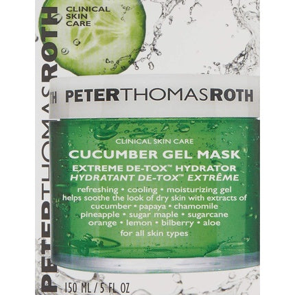 Cucumber Gel Mask, Peter Thomas Roth, Extreme De-Tox Hydrator, 150ml