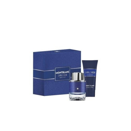 Set Cadou Parfum Montblanc Explorer Ultra Blue, 60ml EDP Spray + 100ml Gel de Duș