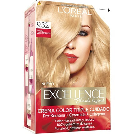L'Oreal Paris Excellence Creme Hair Dye 01s 9.32 Rubiu Deslumbrant, 175 g