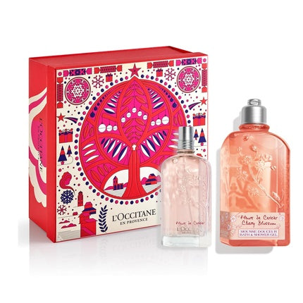 Set cadou gel de duș și parfum L'Occitane, Cherry Blossom