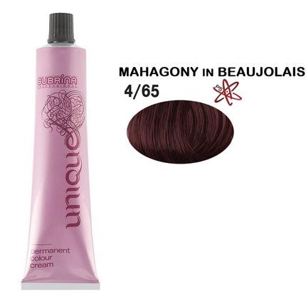 Subrina Professional Unique Permanent Hair Dye, model 465 Medium Chestnut Mahogany, capacitate 100 ml