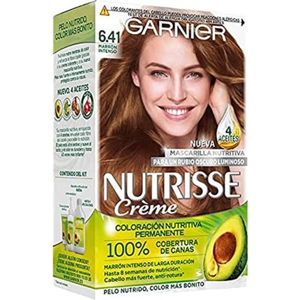 Vopsea de păr, Garnier Nutrisse Crème, intens maro