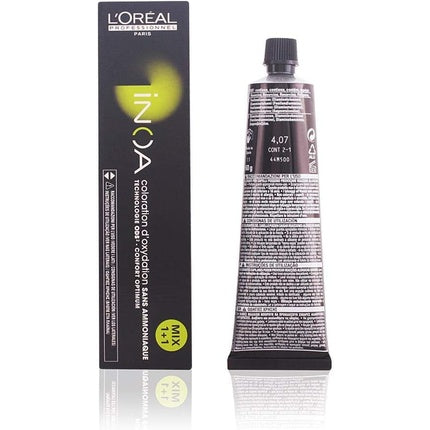 Vopsea de par, L'Oréal INOA, 4.07 60g