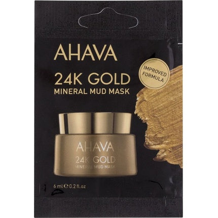 Masca facială purificatoare Ahava cu lut mineral și aur, 6ml