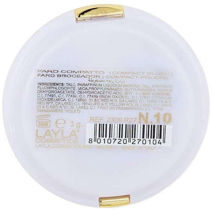 Fard Obraj Layla Cosmetics Milano 11, roz, compact