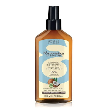 Spray hidratant, Athenas, apă de cocos și aloe vera, 200ml