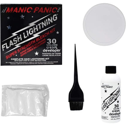 Kit Decolorare Păr Manic Panic Flash Lightning 30 Volume Alb