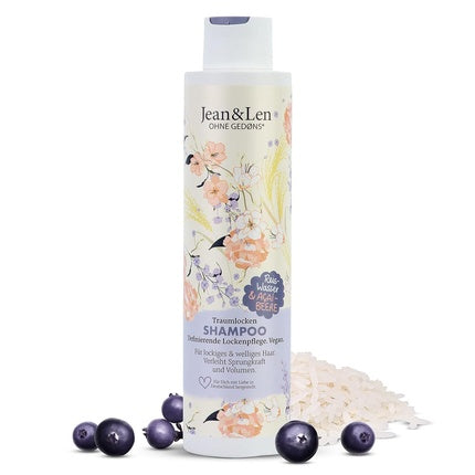 Șampon Jean & Len Dream Curls, apă de orez și acai berry, volum și bucle, 300ml