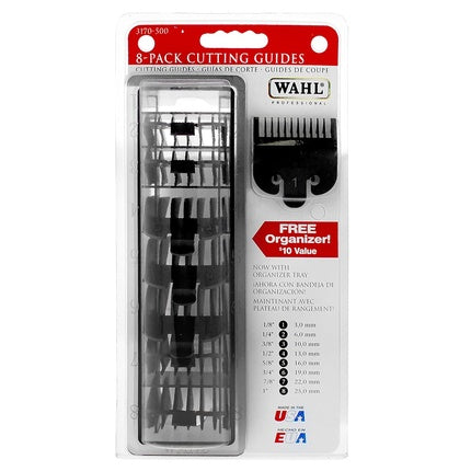 Wahl 03170-500 Set de piepteni, 8 dimensiuni (3mm-25mm), negru