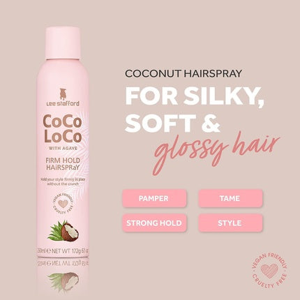 Fixativ Păr, Lee Stafford Coco Loco, textură fermă, roz