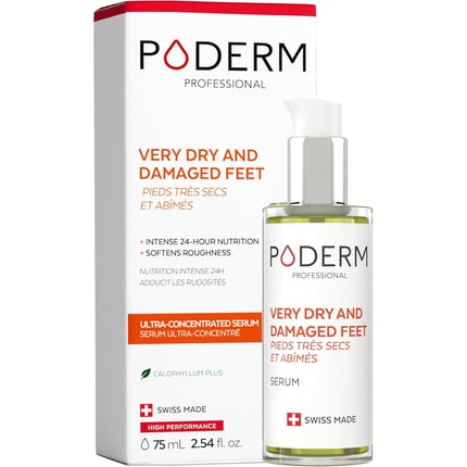 Serum Îngrijire Picioare, Poderm Professional, Very Dry and Damaged Feet Repair and Nourish Treatment, 75 ml