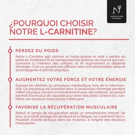 Supliment alimentar, Natnatura, L-Carnitina, 120 capsule, negru