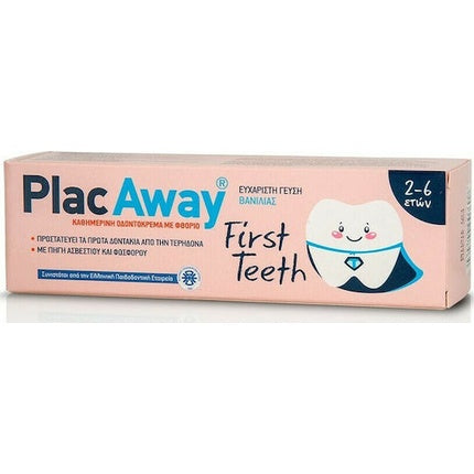 Pastă de dinți pentru copii, Placaway, First Teeth, Vanilie, 50ml