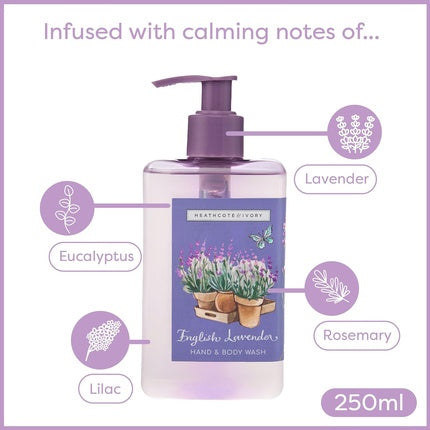 Heathcote & Ivory Daily Self-Care Body Cleanser, Lavandă, 250ml