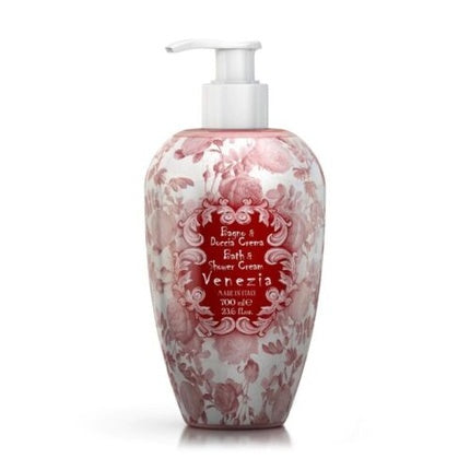 Gel de duș Rudy Venezia Line Sweet Lemon Raspberry and Amber, 700ml, design floral roz