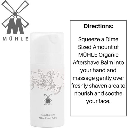 Aftershave, M Mühle, organic, alb, 100ml