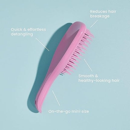 Perie de păr Tangle Teezer Mini The Ultimate Detangler, Roz