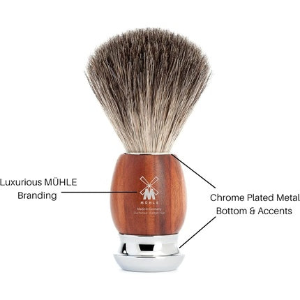 Perie bărbierit Mühle, Pure Badger, lemn prun