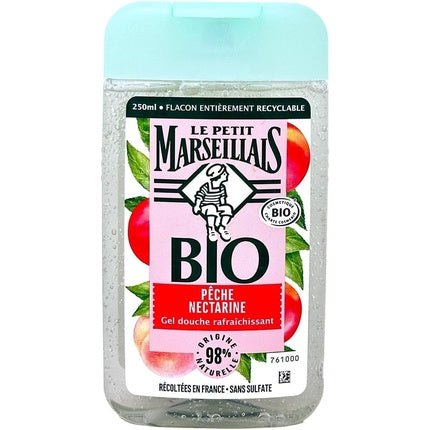 Gel de duș Le Petit Marseillais Organic Refreshing Peach Nectarine, 250 ml