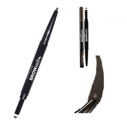 Creion și Pudră pentru Sprâncene Maybelline Brow Satin Duo, Dark Brown