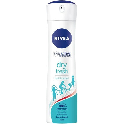 Nivea Dry Fresh Air Freshener Spray, Deodorant cu protecție 48h, alb și albastru