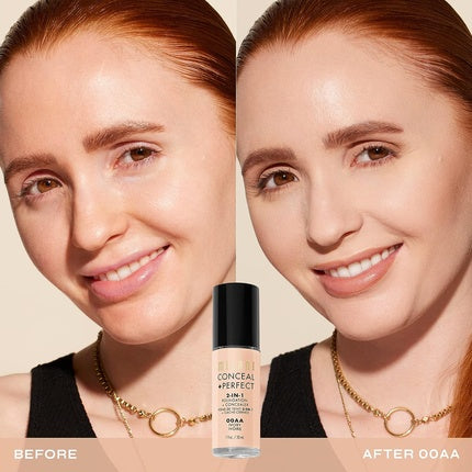 Fond de ten cu acoperire, Milani Conceal and Perfect 2 in 1, Ivory, 30ml