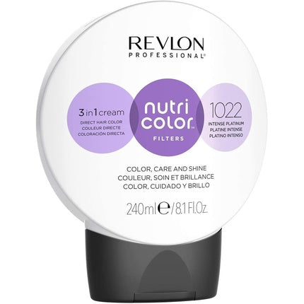 Vopsea de par semi-permanenta, Revlon, Nutri Color Filters Metallic 1022, 240ml