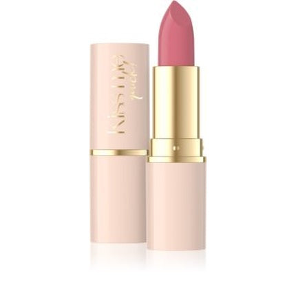 Ruj Eveline Kiss Me Quick! Bej, textură mată, ambalaj elegant