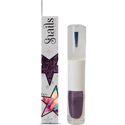 Lac de unghii, Snails Safe Nails, glitter violet, formula peel-off, vegan