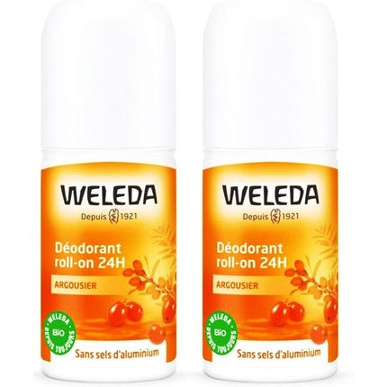 Weleda Deodorant Roll-On 24h, Argusier, 50ml x 2