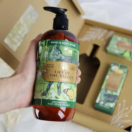 Set cadou spălător pentru corp și mâini, The English Soap Company, Anniversary Edition Lily of the Valley